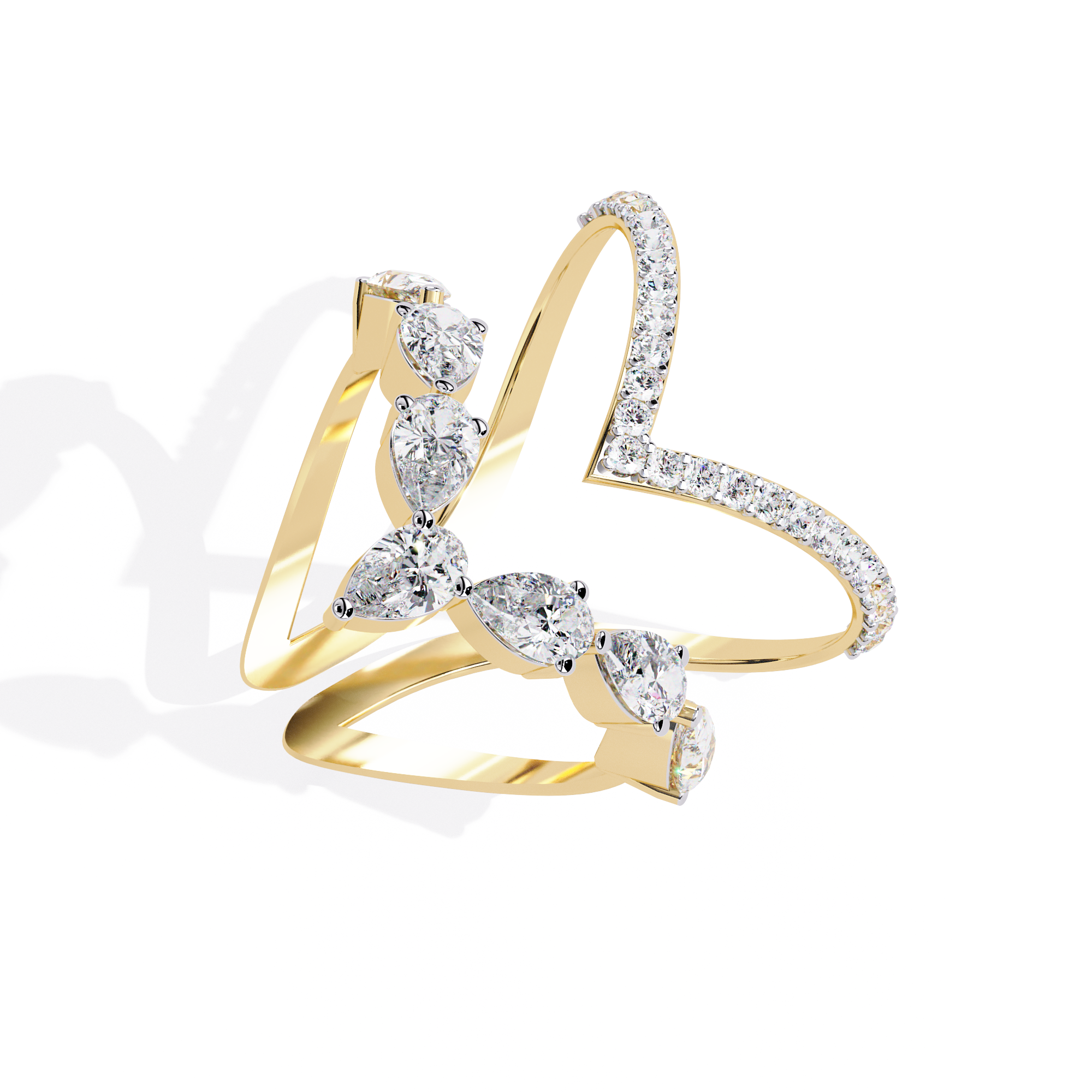 Solitairekart 1.42ct Ethereal Heart Natural Diamond Ring -HI Color, VS-SI Clarity
